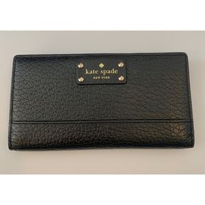 Kate Spade Bay Street Stacy Black Leather Wallet